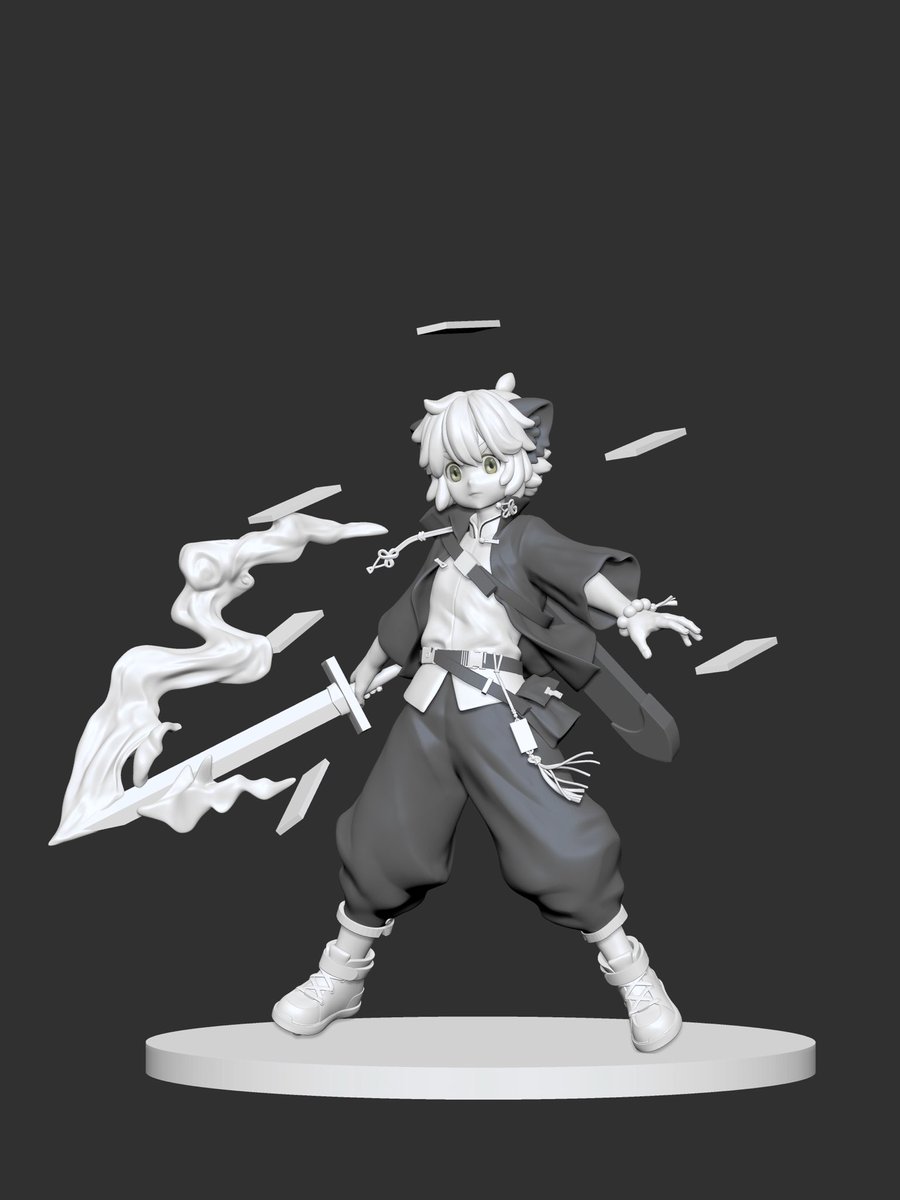 Sheepworm's tweet image. アークナイツ × 羅小黒戦記コラボ時のオペレーター「羅小黒」 のモデリング練習です
#ロシャオヘイセンキ #羅小黒戦記
#Arknights  #アークナイツ  #明日方舟