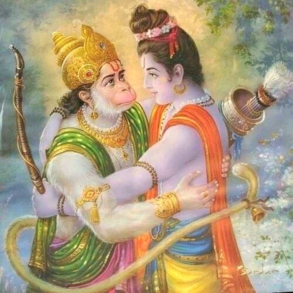 हनुमान जी की भक्ति, शक्ति और श्रीराम के प्रति समर्पण को दर्शाता है, जैसे समुद्र पार करके सीता माता का पता लगाना, लंका को जलाना तथा प्रभु श्री राम के जीवन के कई और महत्वपूर्ण प्रसंग हैं, जिनमें दोनों के बीच गहरी मित्रता और भक्ति को दर्शाया जाता है।

||  जय श्री रघुवर राम  ||❤️🏹🙏