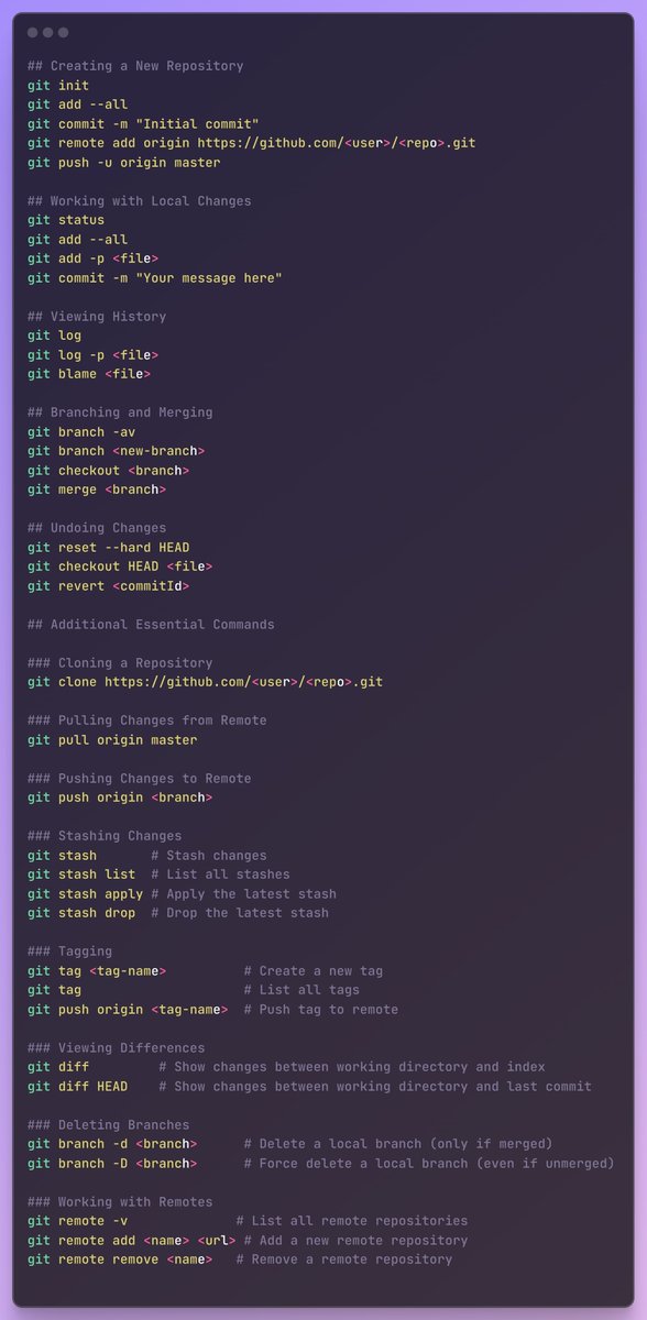 Git essential commands