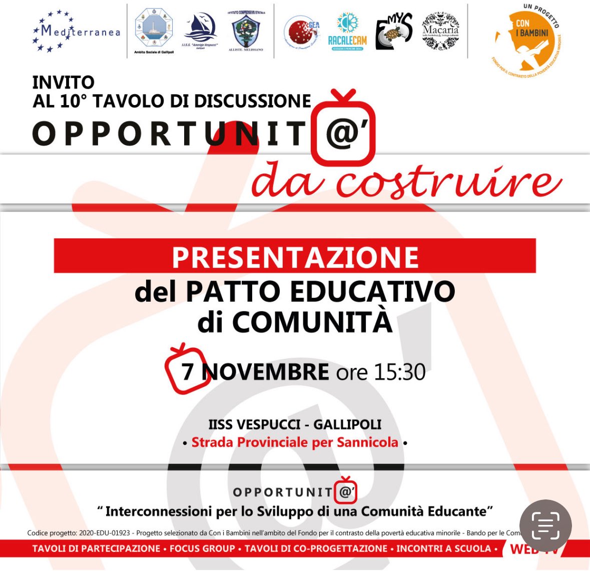 Siamo orgogliosi di essere tra i firmatari del Patto Educativo di Comunità, un impegno condiviso per costruire insieme opportunità di crescita, apprendimento e inclusione per tutti i ragazzi e le ragazze del territorio. 💪🌱