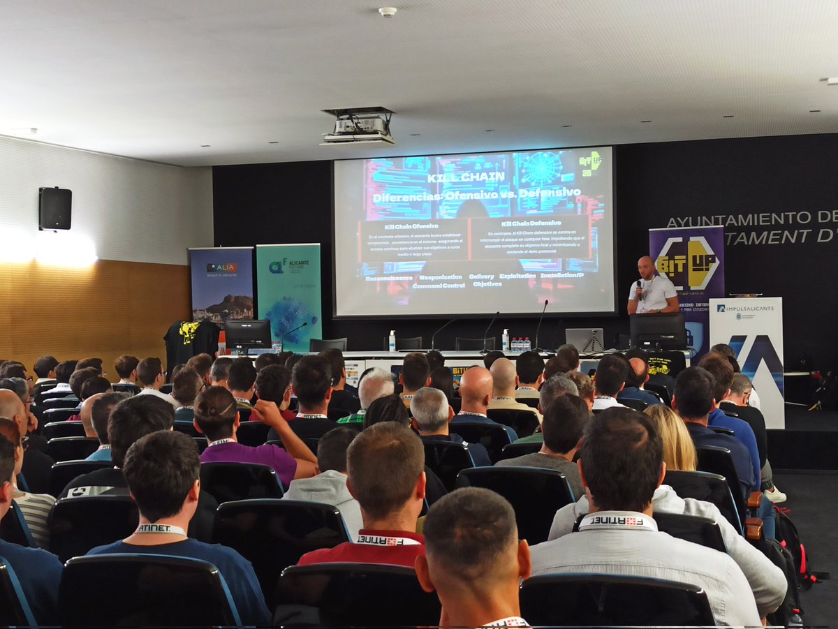 Ya con las pilas cargadas, continuamos con la ponencia: 

Ataques y persistencia : Lnk Malicioso , Evasión Macros , Dll like txt &amp; C2
Por <a href="/MinoTauro2022/">MinoTauro_|</a> 

#BitUP2025 #Cibersecurity