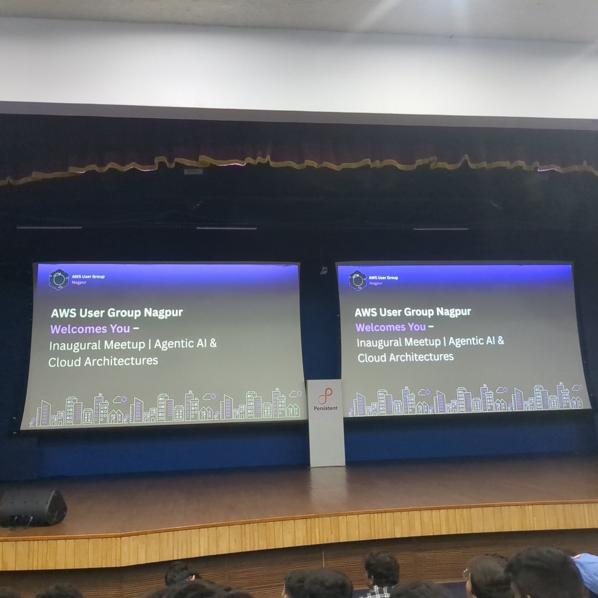 Here at <a href="/Persistentsys/">Persistent Systems</a> for <a href="/awsugngp/">AWS User Group Nagpur</a> inaugural event 🌐
Excited for the kickoff journey exciting 🚀