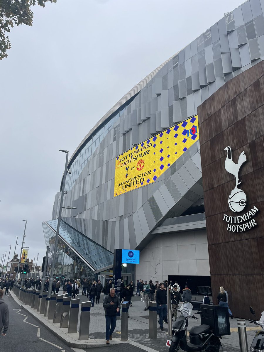 At Tottenham Hotspur Stadium for Spurs v Man Utd.