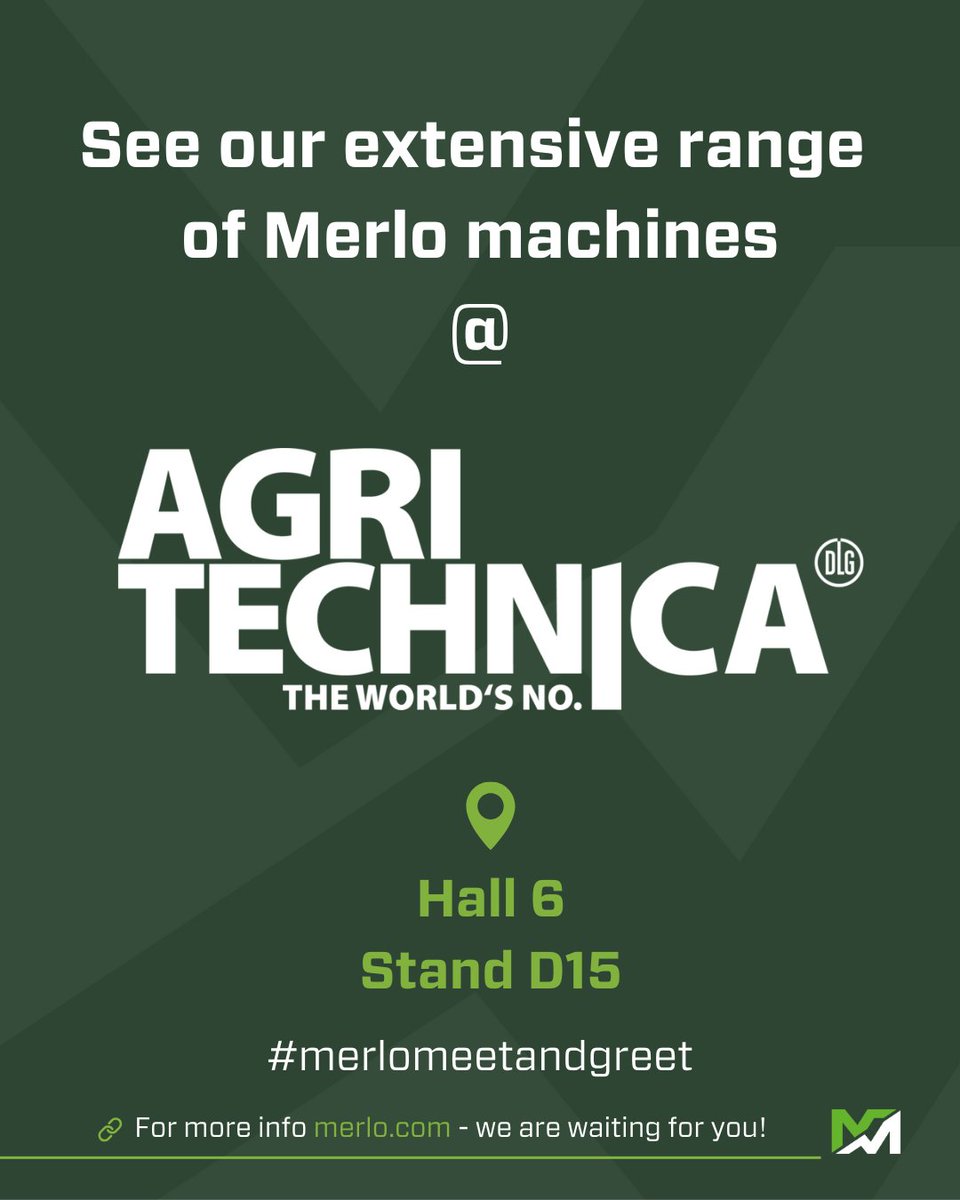 Agritechnica starts tomorrow! 

There is still time to get your tickets: eu1.hubs.ly/H0psjn20

Visit the Merlo stand D15 in Hall 6.

#merlo #merlomeetandgreet #agriculture