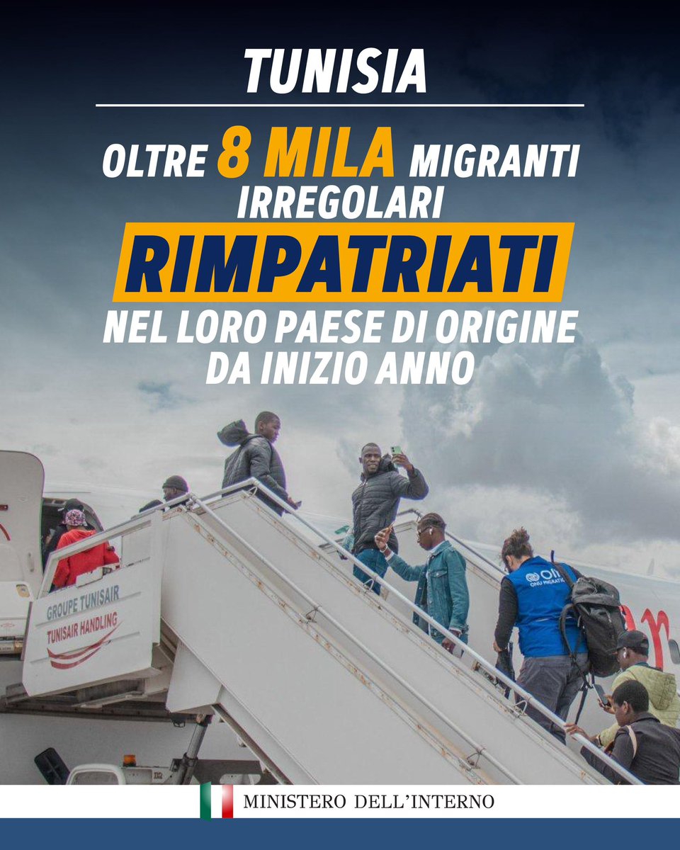 Sono oltre 8 mila i migranti irregolari ricondotti dalla Tunisia nei loro Paesi di origine da inizio anno. Un risultato straordinario sul fronte dei rimpatri volontari assistiti reso possibile grazie al sostegno dell’Italia e alla collaborazione con l’Organizzazione