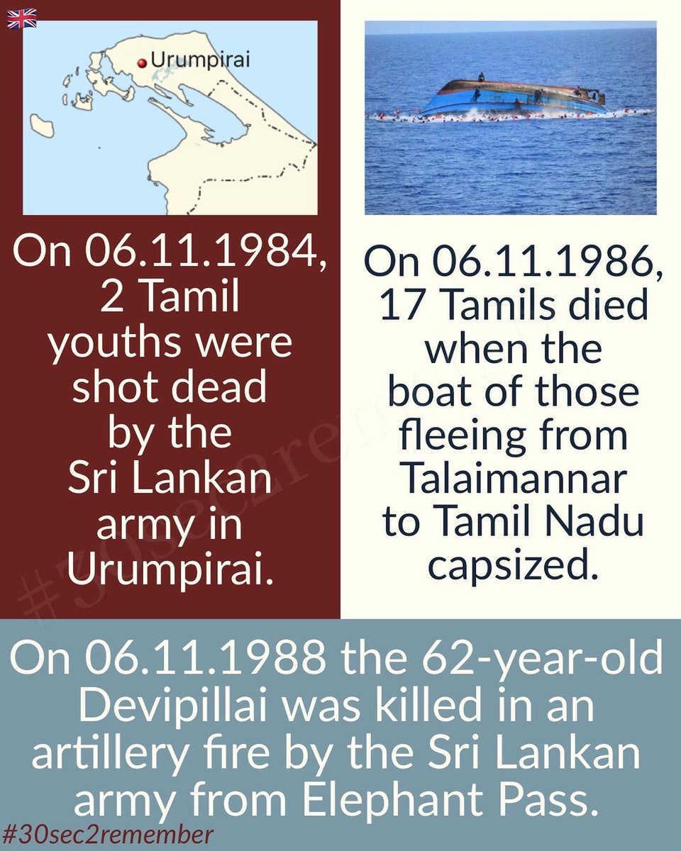 30sec2remember's tweet image. Nov 6, 1986 – 17 Tamils fleeing from Talaimannar to Tamil Nadu drowned after their boat capsized while escaping violence. Lives lost in search of safety. 🕯️ 

#30sec2remember #Eelam #Tamils #Mannar #Tamilnadu #Displacement #refugee