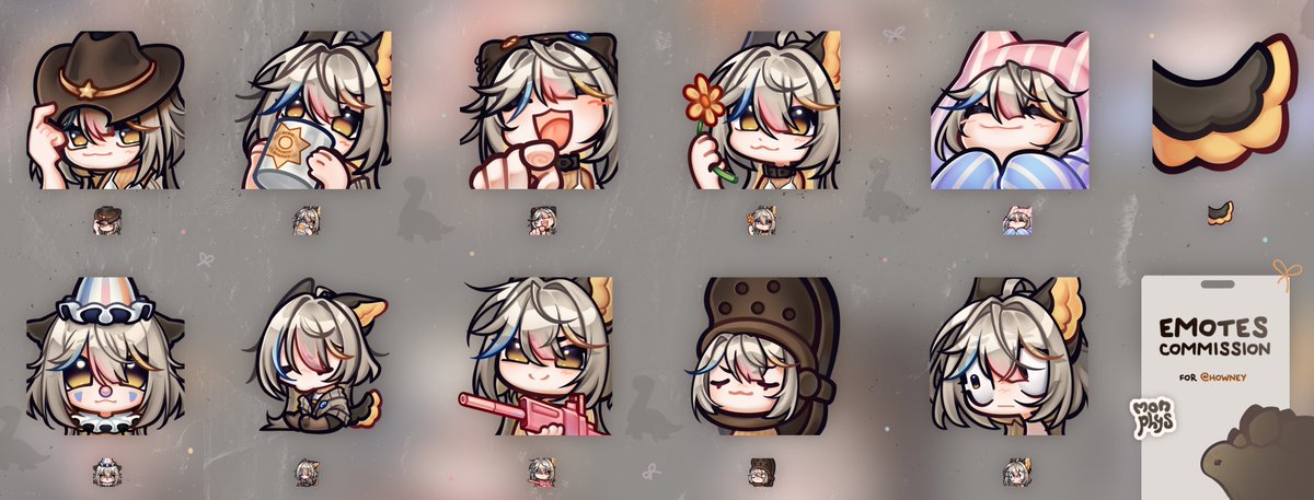 monphys's tweet image. Vtuber emotes commission