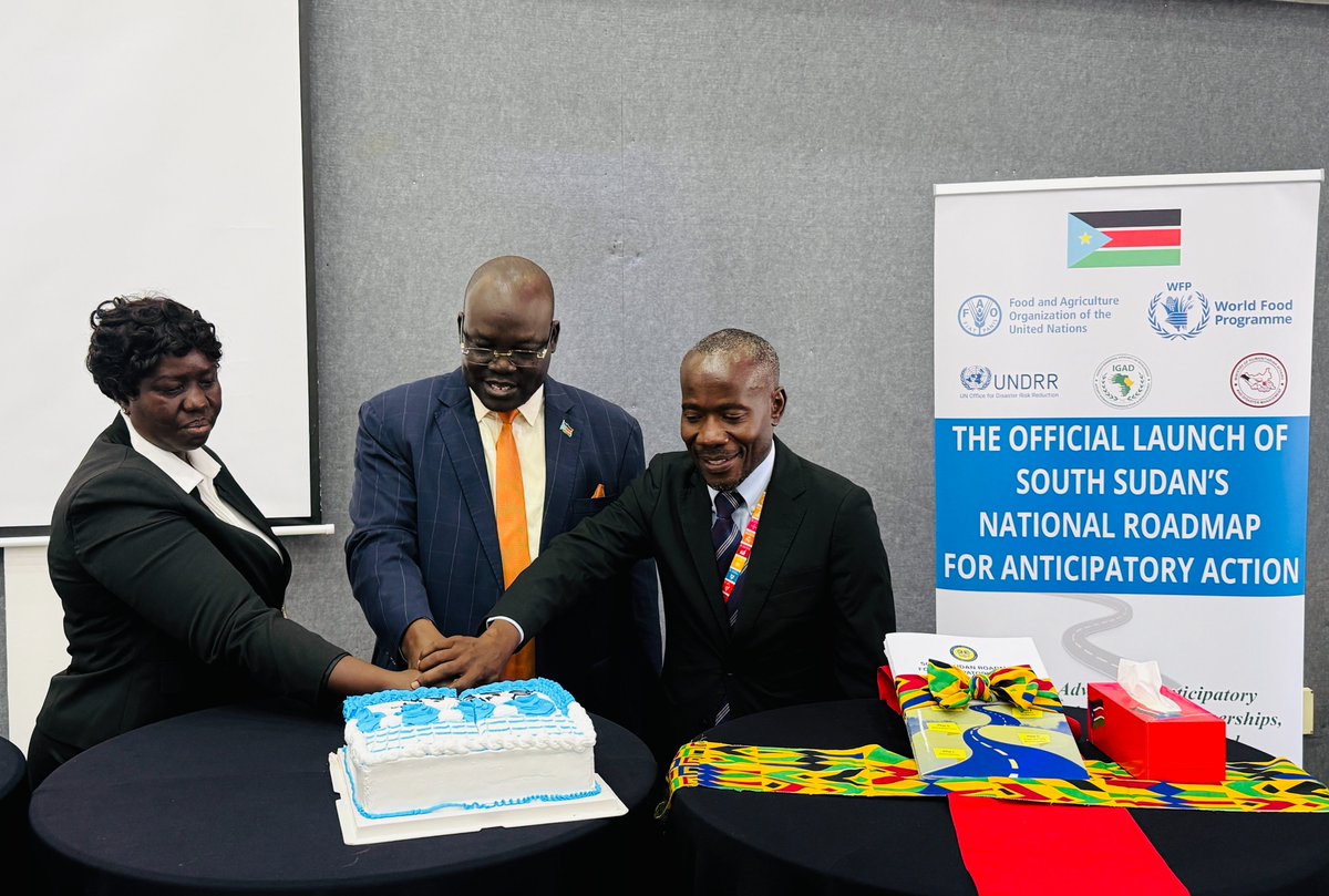 FAOSouthSudan's tweet image. 🚀 A milestone for #SouthSudan!

@FAO, @WFP, @IGAD_CPAC &amp;amp; the Ministry of Humanitarian Affairs &amp;amp; Disaster Management have launched the National Roadmap for #AnticipatoryAction - turning early warning into early action to protect lives &amp;amp; livelihoods before #Disasters strike 🌾🌍