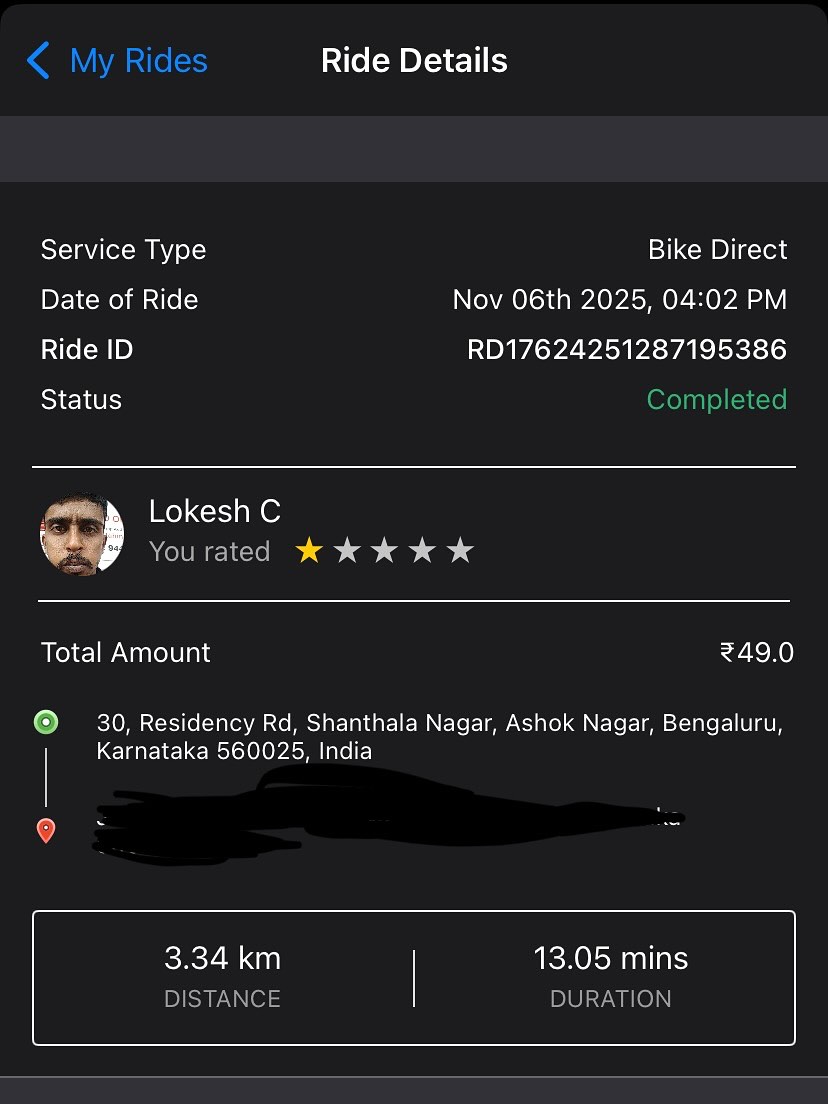 HateDetectors's tweet image. In a disturbing incident that took place in #Bengaluru, a woman alleged harassment by a #Rapido driver after she booked a ride.

The incident took place on November 6 while she was returning to her paying guest accommodation from #ChurchStreet.