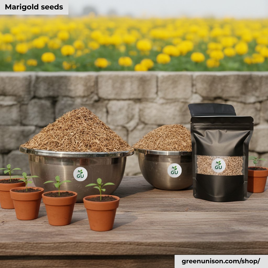 greenunison's tweet photo. Bring sunshine home—from a seed. 🌼

Marigold Seeds → cup + drainage → sow ~0.5 cm → mist daily → 7–14 days to sprout → then 4–6+ hrs sun → transplant at 2–3 leaves.

🛒 https://t.co/NwxpMFplrr
💬 https://t.co/89KDb1VLIM

#GreenUnison #MarigoldSeeds #GrowYourOwnNG #HomeGarden #PlantSunshine