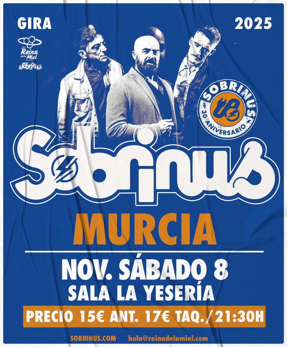 2️⃣ª cita
⌚️ Tonight 21:30 h!
💬 Nos pilló por sorpresa el Renace del trío madrileño #Sobrinus, comprobar si siguen tocando tan bien es una ocasión.
📍 bar #LaYesería, #Murcia
🎫 17 €
☑️ Mi recomendación, tu decisión.

+ℹ️ facebook.com/events/1845819…

🏷 #Silbato #ReinaDeLaMiel
