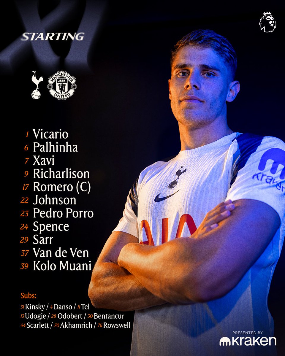 토트넘 스타팅 그래픽(예시)