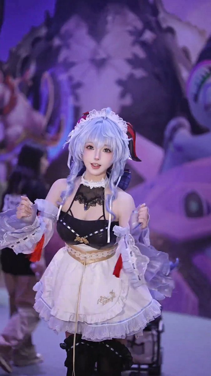 Cosplay Ganyu... 🥥🎀✨ Cre: 团宝 #cosplayer #cosplay #Ganyu #PLENILUNEGAZE #甘雨 #감우 #ГаньЮй #FanartGanyuMaidVer #GanyuMaid #GenshinImpact #beautiful