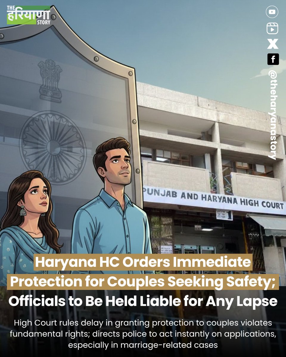 The Punjab and Haryana High Court has ruled that any delay in providing security to couples seeking protection is a violation of the right to life under Article 21.
