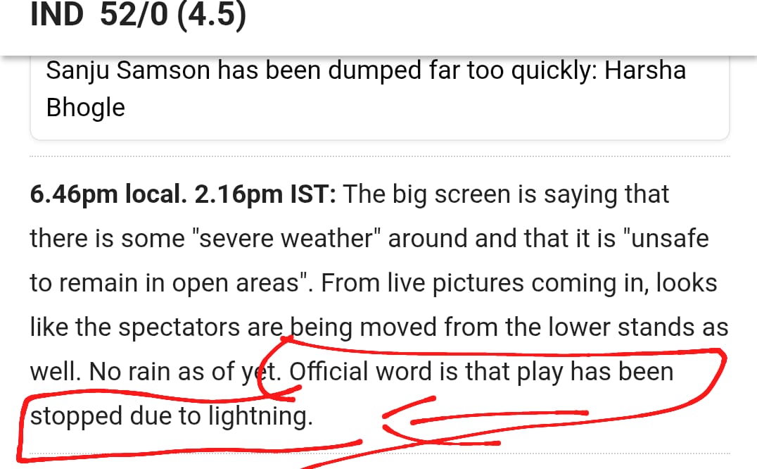 The first time maybe the match was abandoned due to the imminent 'lightning strike' by (#AbhishekSharma &amp; #ShubmanGill) 🤣
#INDvsAUS