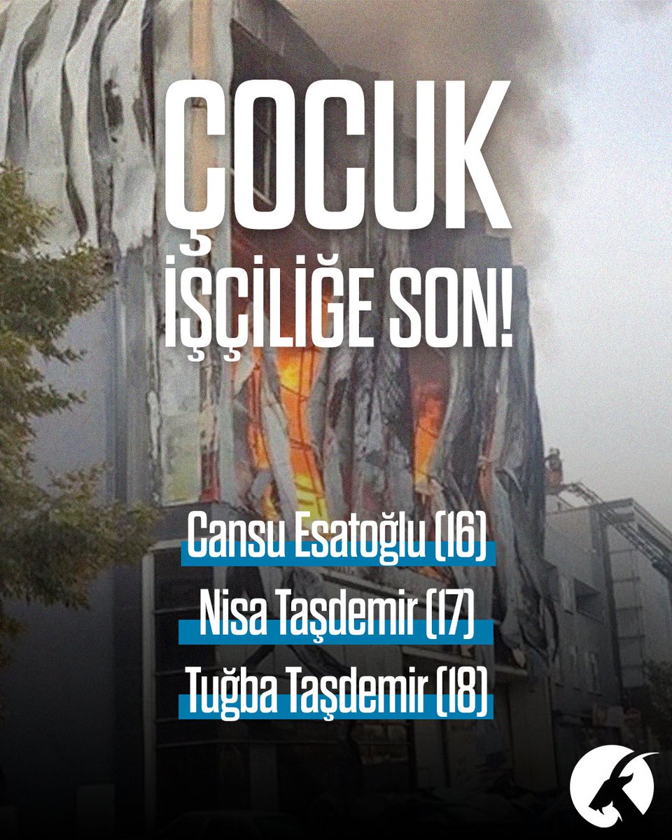 Kocaeli Dilovası’nda bir fabrikada çıkan yangında üçü çocuk işçi olmak üzere 6 kişi hayatını kaybetti. 

Aralık 2024 yılında bahsi geçen fabrikanın CİMER’e sigortasız bir şekilde kadın ve çocuk işçi çalıştırdığı yönünde şikayetlerde bulunulmasına rağmen konuyla ilgili hiçbir