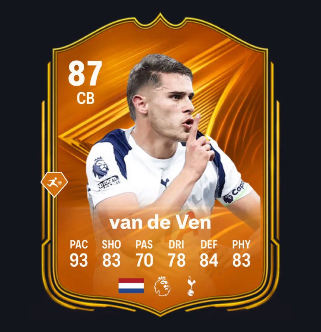 🚨Coming soon 💨 Micky Van de Ven Star Performance card 😳

Only available for 48 hours. His price is going to be insane💀  #FC26