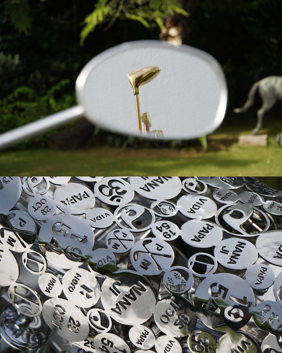 A thousand fragments of metal and memory unite to celebrate love, legacy, and life. “Looking For a Hero”, where emotion turns into form, and art becomes a living tribute born of heart.