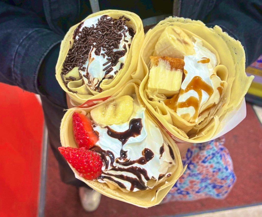 腹ペコの際、クレープを3個買って食べたけど、クレープは1個が幸せに終われる量ということに、気づけた