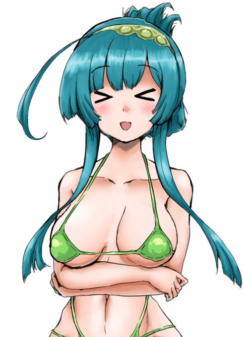 うおぉぉぉぉ!!!東北ずん子のマイクロビキニ腕組みリフトアップおっぱい!!!!!!