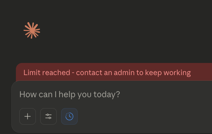 surendranb's tweet image. Hello good people @AnthropicAI  

Can we have better error messages on @claudeai ? 

I can&apos;t figure out what type of limit I reached &amp;amp; will it be reset. Also, I&apos;m an admin. (I believe it is pointing me to move to the premium tier from the standard tier?)

#buildwithai