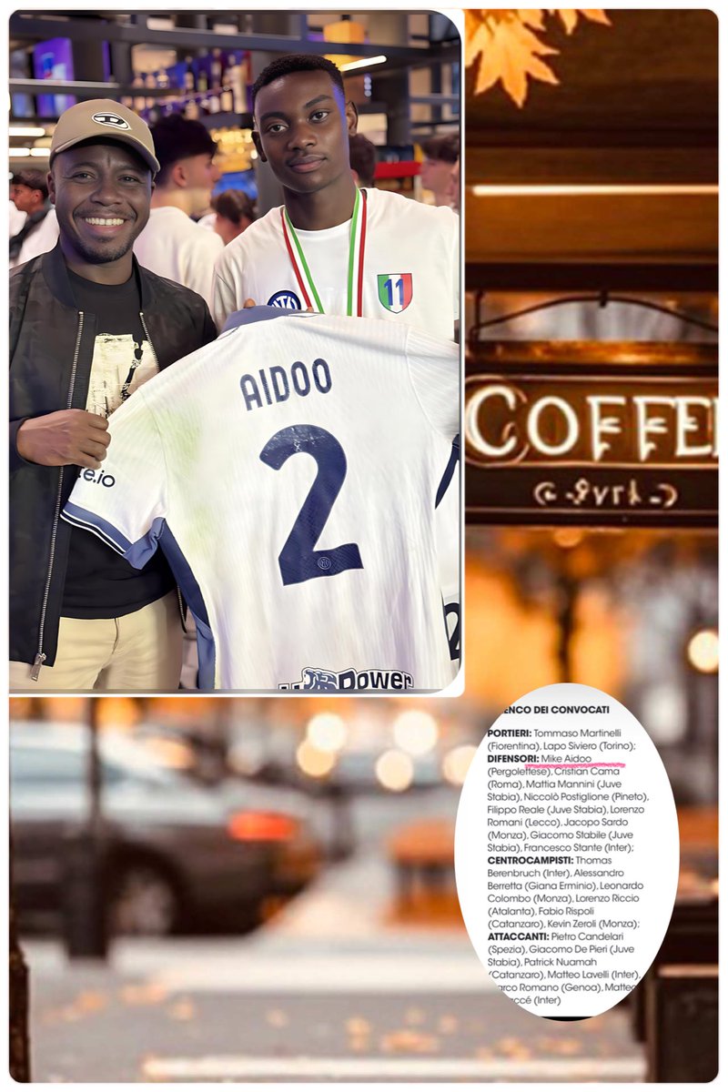 OliverArthurALS's tweet photo. Congratulations to #MikeAidoo on your call-up to the Italian U20 National Team! 🇮🇹👏
Proud moment for us all — I’ll be there to support you against Portugal. 🇵🇹⚽🔥
#Arthurlegacy #Nextgen #LifeTransformationAgenda https://t.co/sIWviRfjc1