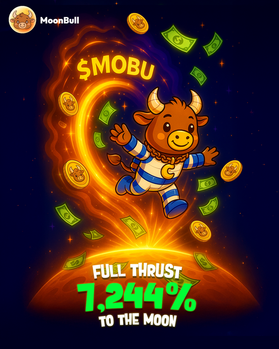 MoonBull_MOBU's tweet photo. NASA called. They want their rocket back. 🚀

$MOBU hit 7,244% and still climbing. 🌕💰 https://t.co/aXq7OjwuLN