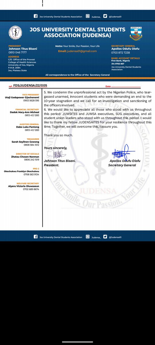 Press release on the current situation 🔊🔊📢