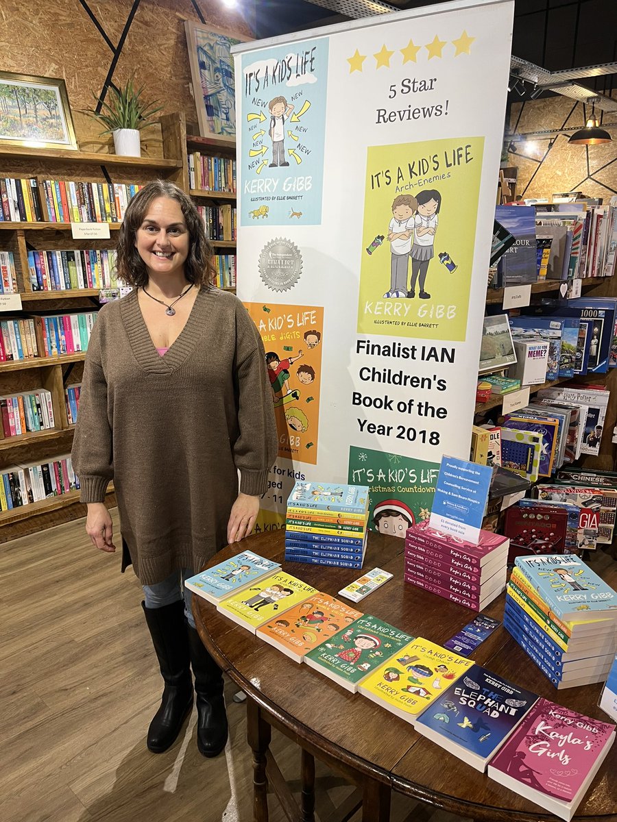 Bringing my 2 worlds together today as I raise money for the Children’s Bereavement Counselling Service at Woking &amp; Sam Beare Hospice. I’ll be at Sam Beare Bookshop in Weybridge until 4pm!