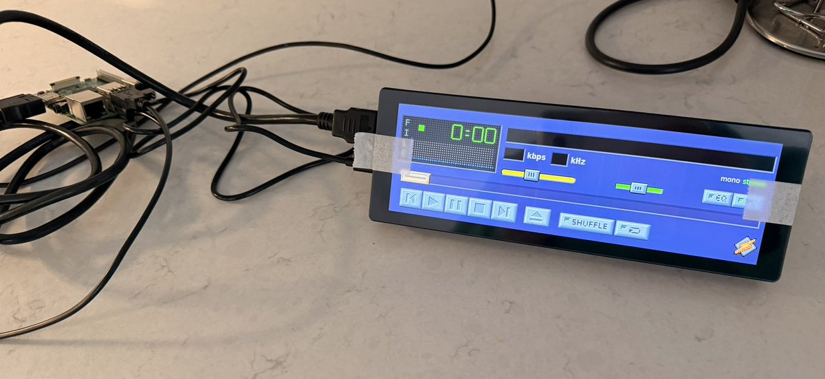 Cheap LCD touch panel which appears to be an old screen repackaged… loads of Chinese burn in… but…