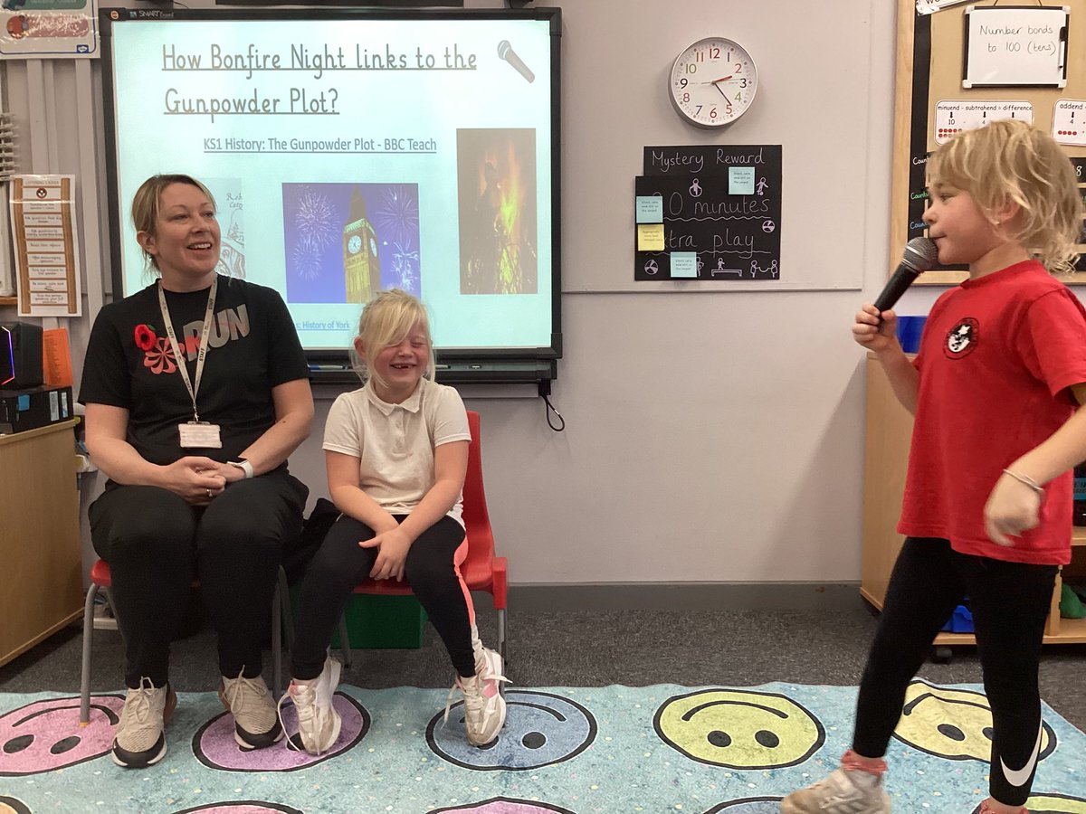 class_jurassic's tweet photo. Year 2 took part in some amazing hot-seating as Robert Catesby and Guy Fawkes. There were some superb interviewers on show, and the answers were wonderfully detailed. Such fun and so much learning! #gunpowderplot #oracy🔥🎆🧨 @CarltonPS_SET https://t.co/nE9mjtOwa8