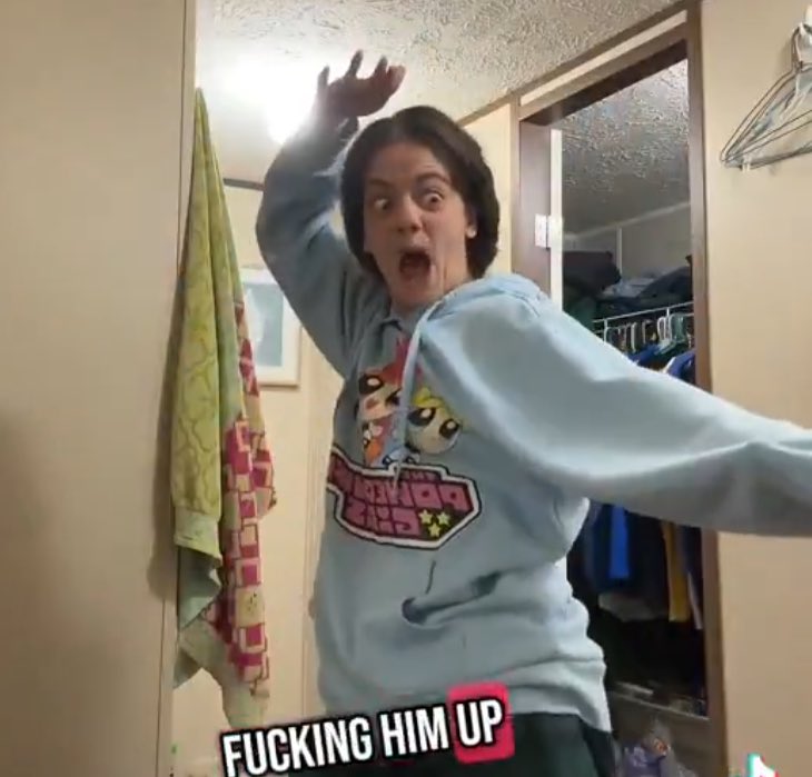 Bro was at work and she was tearing his underwear up like this 😂😂😂😂😂