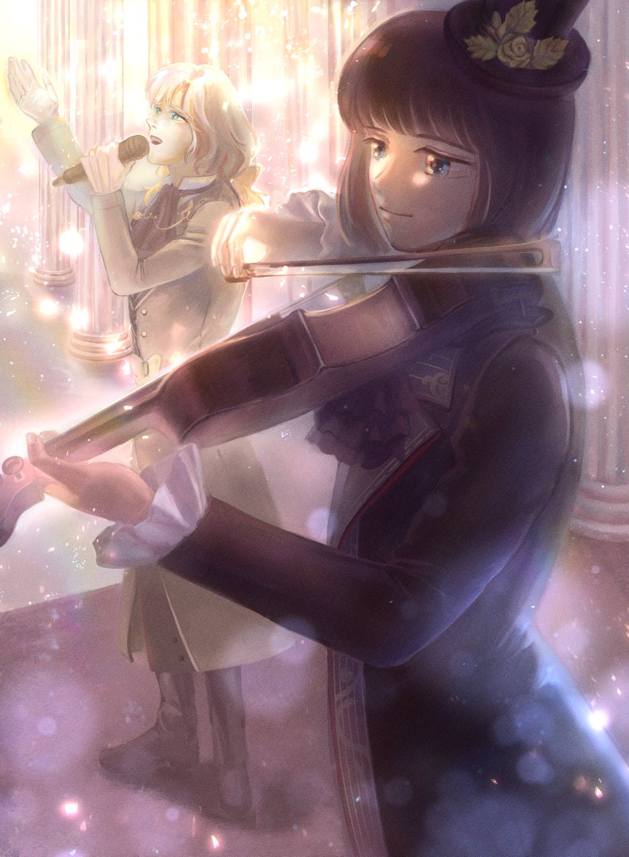 #描きマスMOIW2025 
プロデューサー名：苔娘。（こけむすめ）
Altessimo神楽麗さん

こちらは都築圭『Resonate Blessing』伴奏のシーンです。ぜひ曲と共に見て下さいね