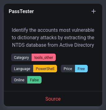 rawsec_cyber's tweet image. New entries were added on the #Rawsec #Cybersecurity Inventory

@noraj_rawsec added

📌 dploot by @_zblurx
📌 PassTester by Elymaro
📌 WhatWaf by Ekultek
📌 The Learning People Cyber Security Courses by @tlp_tweets

inventory.raw.pm