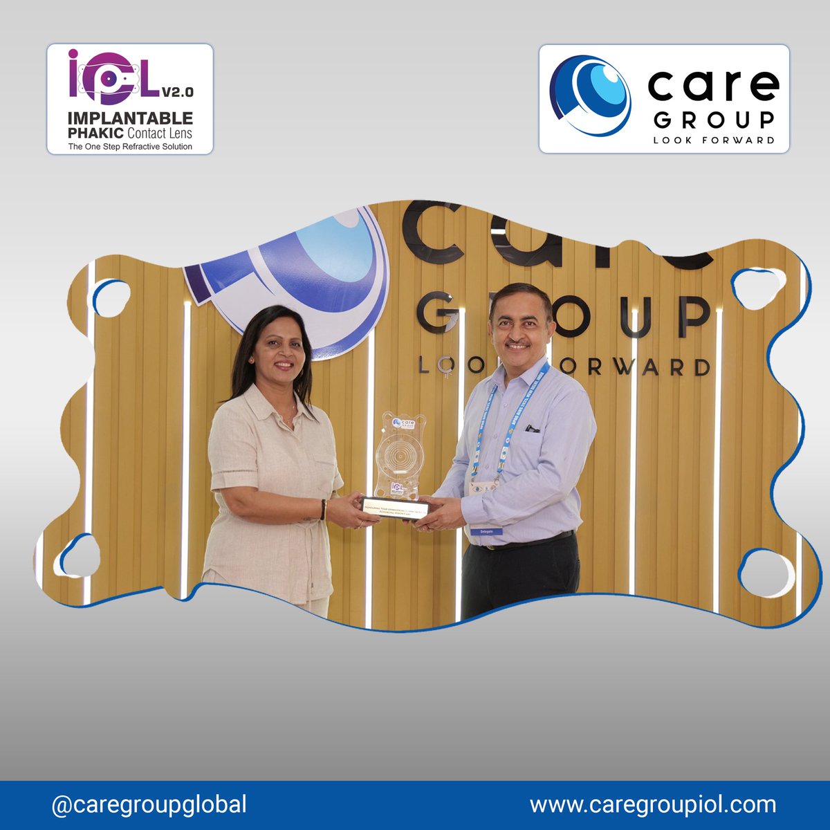 CareGroupGlobal's tweet image. Presented to Dr Pankaj Kataria, in honour of unwavering commitment and excellence in advancing vision care through the use of IOLs technology #caregroupiol #ipcl
