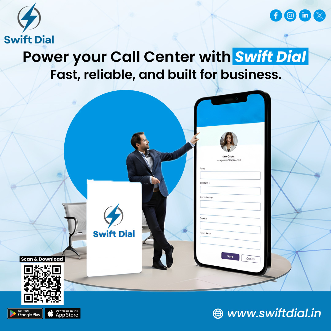 SwiftDial297's tweet image. Power your Call Center with Swift Dial ⚡
Fast, reliable &amp;amp; built for business growth.
👉 swiftdial.in
#SwiftDial #CallCenterTech #BusinessTools #CloudTelephony #VoIP #CustomerSupport #DigitalTransformation
