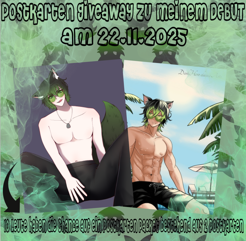 kuriou_senpai's tweet image. Ihr habt Lust auf ein Postkarten Paket bestehend aus zwei Postkarten Motiven?

Dann seid ihr hier richtig denn zu meinem VTuber Debüt am 22.11.25 haben ~10 Leute die Chance auf ein Postkarten Paket!~ 🎉

Was müsst ihr tun? 
Like + Retweet + Follow💚🔁👆🏻

#GERVtuber #VTubeGerman