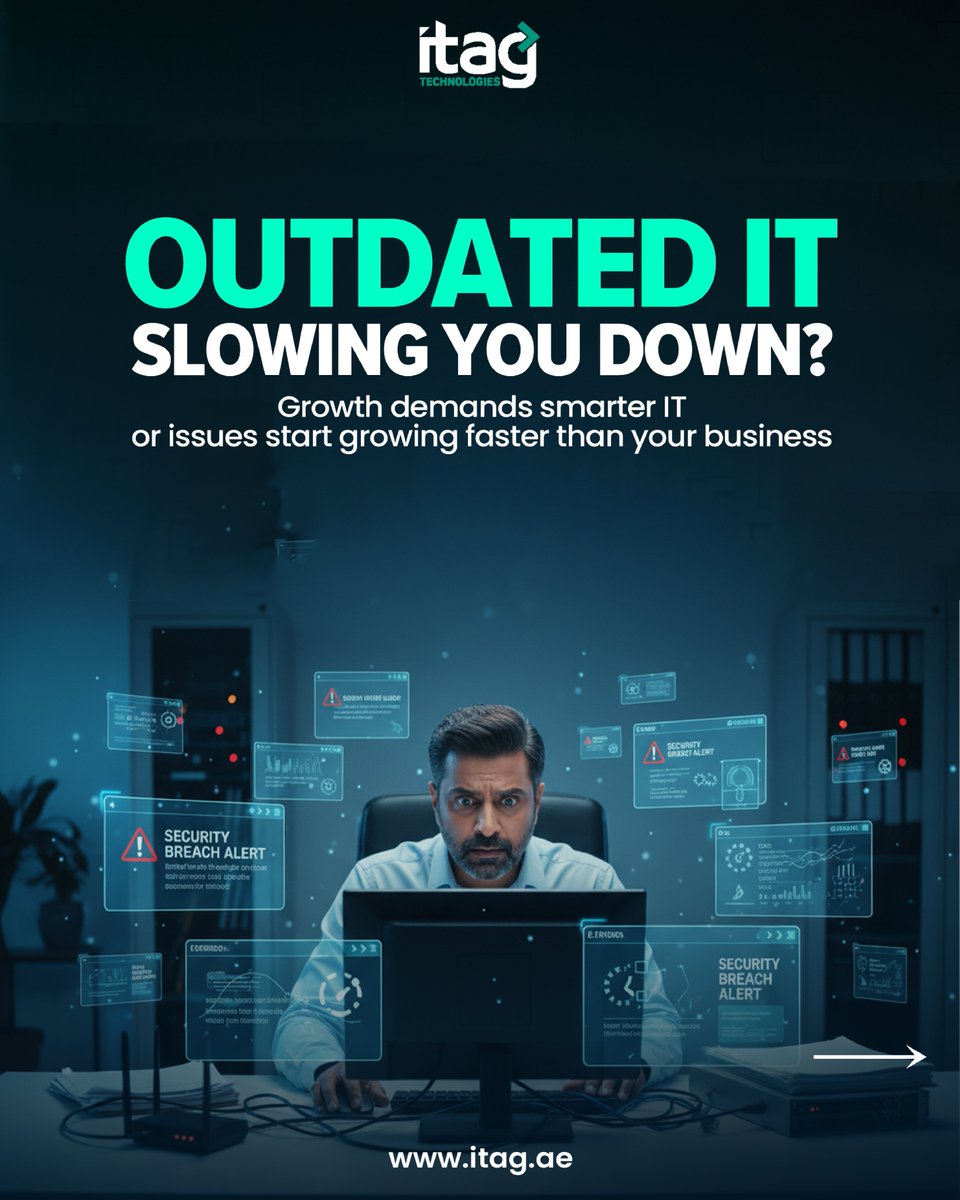 itagdxb's tweet image. Your business is growing - but is your IT keeping up?
Downtime, lagging systems, and security risks can slow your growth faster than you think.

📞 800-4824 | 🌐 itag.ae | 💬 hello@itag.ae

#ITSupport #BusinessGrowth #ScalableIT #ManagedServices #TechSolutions
