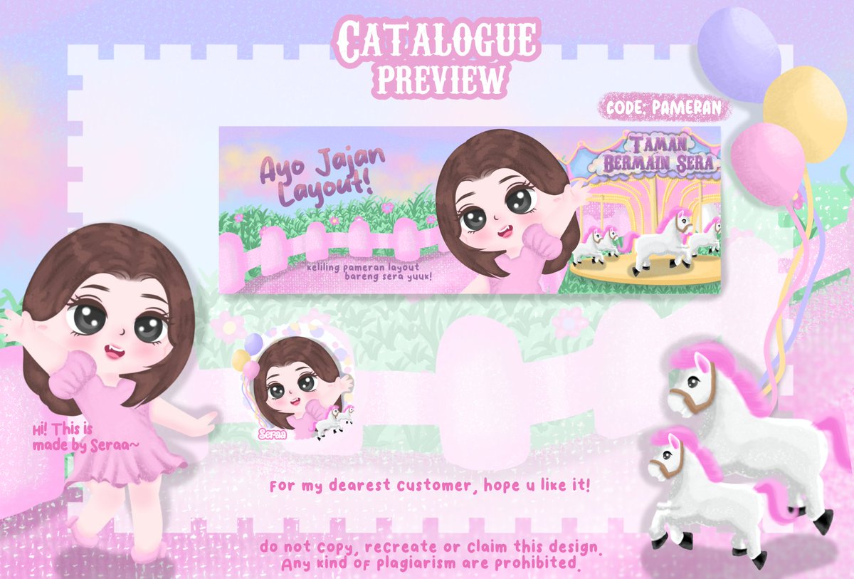 Repost would be appreciated! 💗

Hallo guys aku bawa catalogue baru tema Mermaid🧜🏻‍♀️ sama Pameran🎠 bolee bantu ospskin dongg hihi, kalo ada kesamaan let me know~ oiya aku juga optip layout dibawah yaaaa! #zonauang #zonajajan