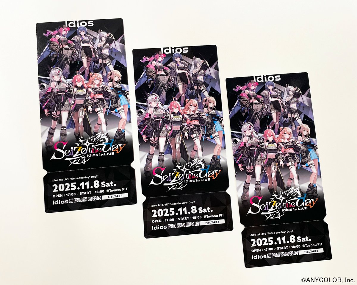 にじさんじ idios メモリアルチケット ② ◇┈ #Idios_1stLIVE_Day2 ┈◇ メモリアルチケット終演後配布中！ #に