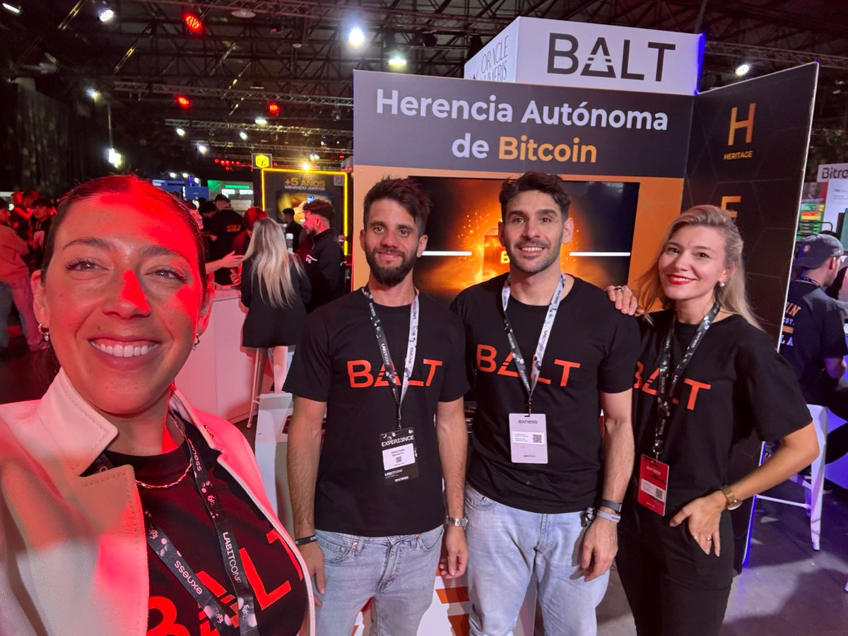 BALTprotocol's tweet image. Team BΔLT en @labitconf 💥
Gran día para BΔLT y esto recién empieza.
Hoy continuamos con demos y preguntas en vivo — pasá por el stand.

@tecweekar
#Bitcoin #BALT