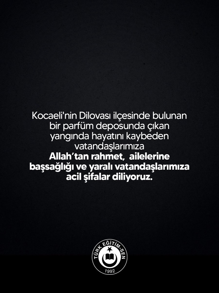 Başımız sağolsun.
Büyük acı.
Ailelerine ve sevdiklerine sabırlar niyaz ediyorum.