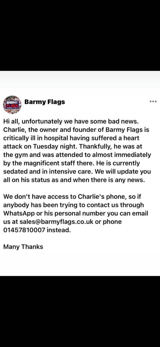 Get well soon Charlie at Barmy Flags!!🇾🇪🇾🇪🇾🇪🇾🇪

Our Top Manchester United Flag Maker👏.

#MUFC | #ProperUnited 🇾🇪