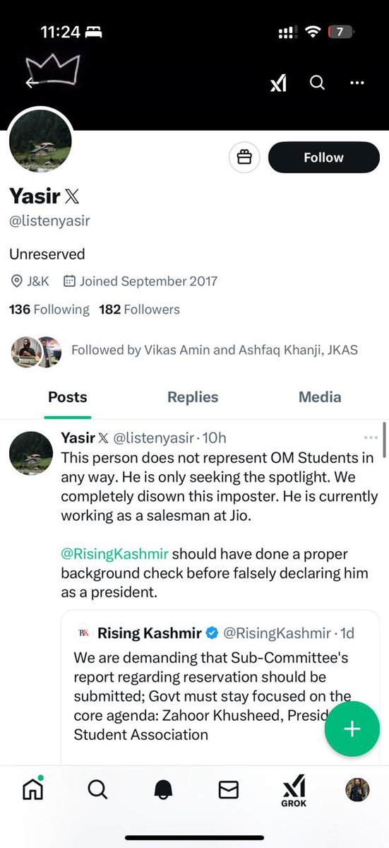 ZeeshanjRana's tweet image. The frustration in your language tells everything. You spoke of a “dime a dozen”, let me assure you, you won’t be able to afford even this dime. Because integrity, courage, and self-respect are beyond your reach.

People like you long surrendered the conscience of Kashmir at the…