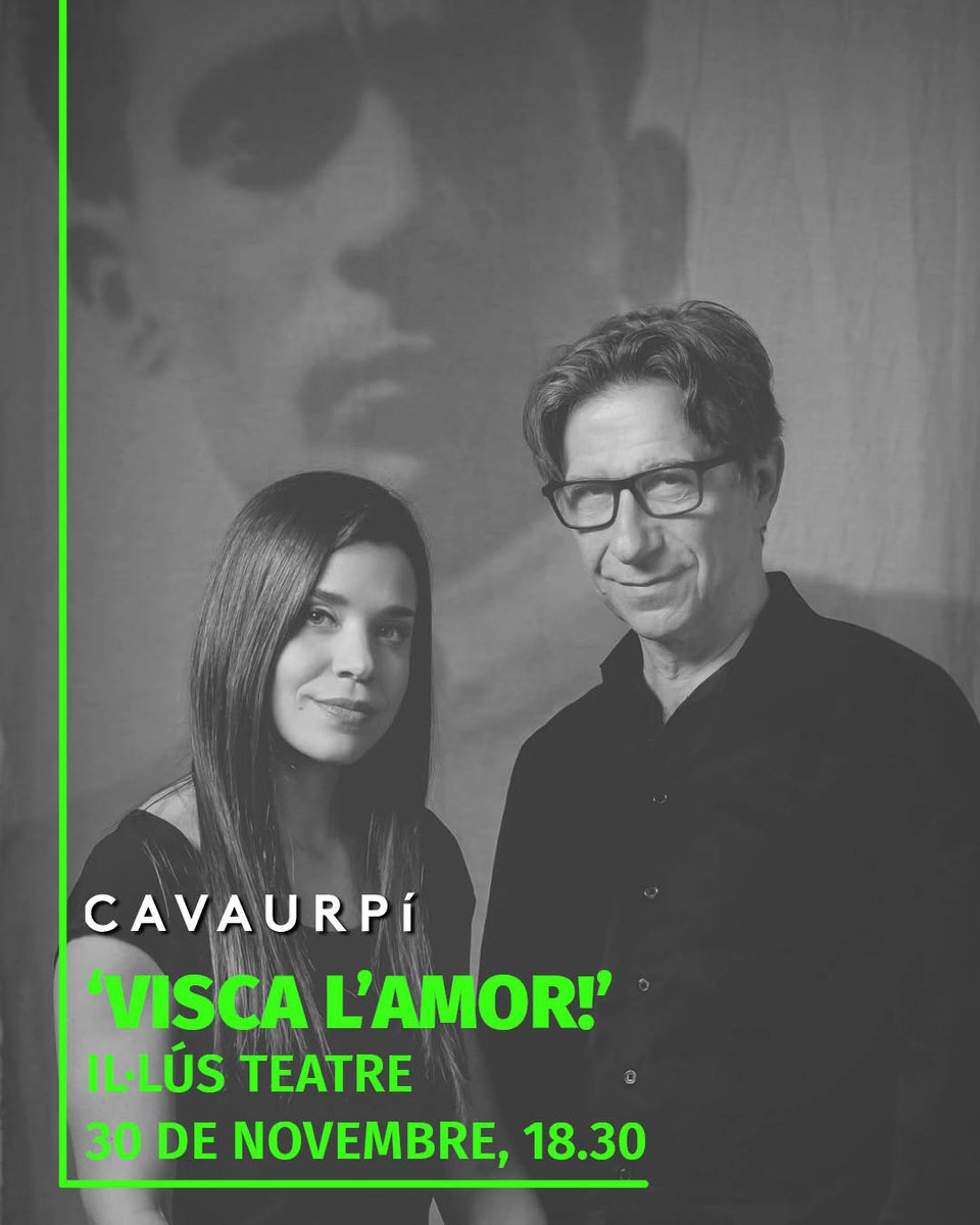 ❤️ Una celebració de la poesia, l’amor i la vida amb dues grans veus.

✅ 'Visca l’amor!', d'Il·lús Teatre, amb Jordi Boixaderas i Marina Prades
📅 Diumenge 30 de novembre de 2025, 18.30
📍 CavaUrpí #Sabadell (c. Sant Maties 5)
🎟️ Entrades a f.mtr.cool/rxkkbwufyv
