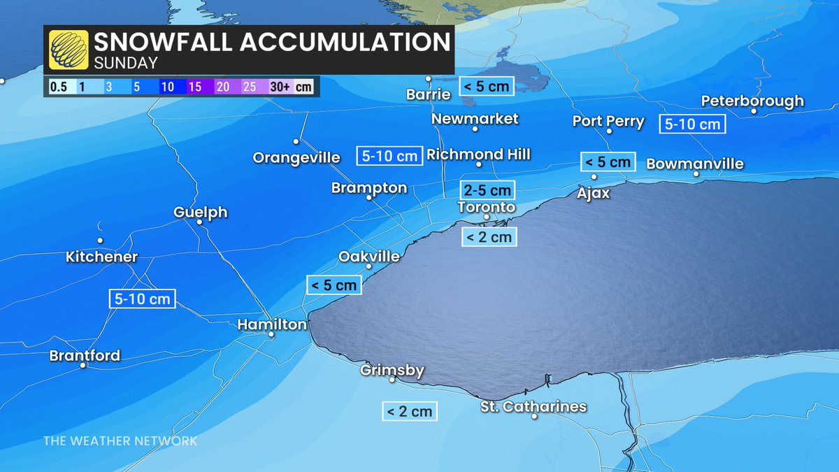 First snow #Toronto ❄️ <a href="/weathernetwork/">The Weather Network</a> #ONwx