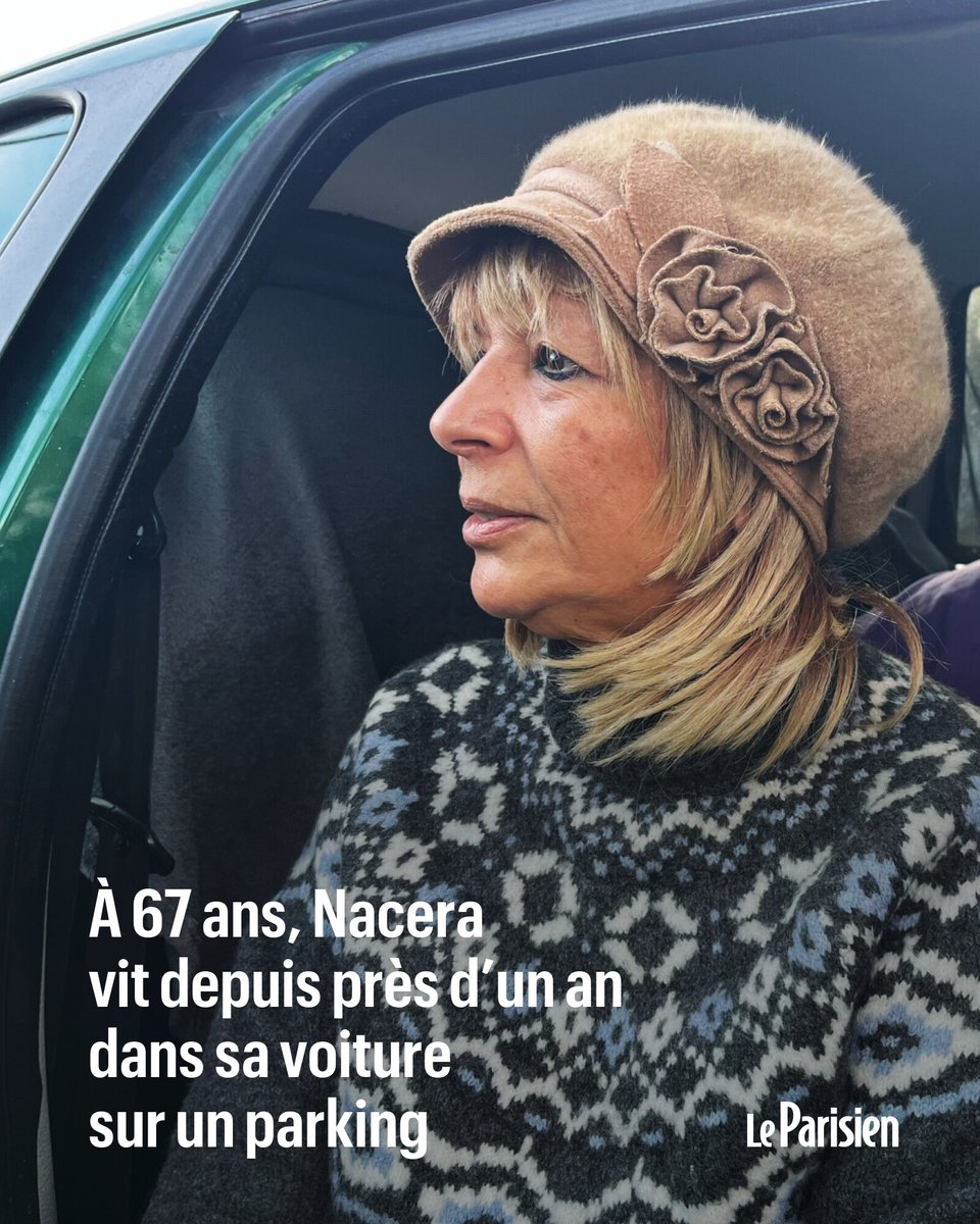 Expulsée de son appartement en octobre 2024, Nacera, 67 ans, vit depuis onze mois dans sa voiture, stationnée sur le parking de son ancienne résidence HLM à Sannois.

«C’est pas une vie» ➡️ l.leparisien.fr/OSAr