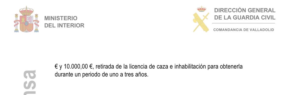 La Guardia Civil junto con agentes de medio ambiente de la JCyL denuncia a varias personas como autoras de infracciones graves a la Ley de Caza de Castilla y León.
 
👉 Tres cazadores sorprendidos en Olmedo durante una operación conjunta contra la caza furtiva.