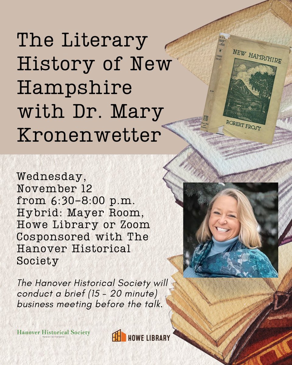 Here's just a sample of the programs happening next week at Howe Library.  Check out our event calendar to learn more and see all our offerings. thehowe.org/events/events-…