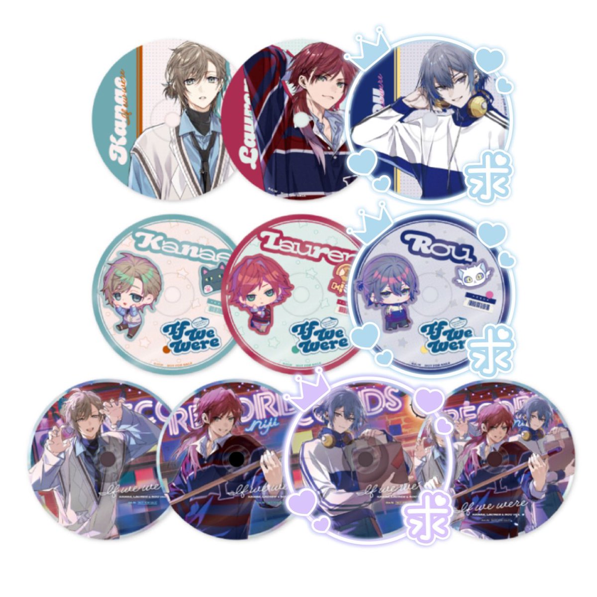 【交換】にじさんじ If We Were ~Kanae, Lauren &amp; Rou ver.~ ランダムフォト風カード フォトカ ラウンドカード 特典 

譲：画像1.2枚目

求：3.4枚目(紫優先)

郵送交換 or 11/9難波手渡し(時間が合えば)
検索からでもお声掛けください。